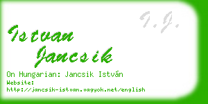istvan jancsik business card