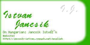 istvan jancsik business card